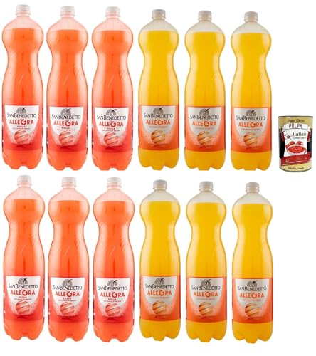 San benedetto Aranciata Testpaket, Blutorange und OrangenLimonade orangen PET 12x 1.5 Lt erfrischend, blood orange orange lemonade + Italian Gourmet polpa 400g San benedetto Aranciata Testpaket, Blutorange und OrangenLimonade orangen PET 12x 1.5 Lt erfrischend, blood orange orange lemonade + Italian Gourmet polpa 400g von Italian Gourmet E.R.