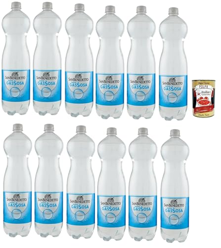 San benedetto Gassosa, Erfrischendes italienisches Alkoholfreies Getränk, Tonic Wasser, PET 12x 1.5 Lt Einweg, erfrischend, lemonade soft drink + Italian Gourmet polpa 400g San benedetto Gassosa, Erfrischendes italienisches Alkoholfreies Getränk, Tonic Wasser, PET 12x 1.5 Lt Einweg, erfrischend, lemonade soft drink + Italian Gourmet polpa 400g von Italian Gourmet E.R.