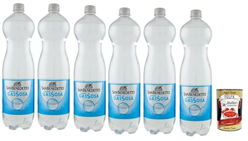 San benedetto Gassosa, Erfrischendes italienisches Alkoholfreies Getränk, Tonic Wasser, PET 6x 1.5 Lt Einweg, erfrischend, lemonade soft drink + Italian Gourmet polpa 400g San benedetto Gassosa, Erfrischendes italienisches Alkoholfreies Getränk, Tonic Wasser, PET 6x 1.5 Lt Einweg, erfrischend, lemonade soft drink + Italian Gourmet polpa 400g von Italian Gourmet E.R.