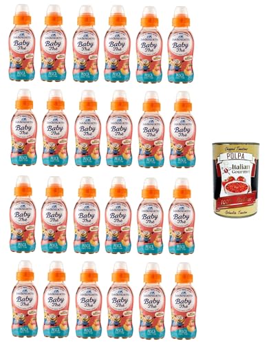 San benedetto Thè baby, the deteinato alla pesca entcoffeiniert, Soft drink, peach tea decaffeinated, Eistee Pfirsich PET 24x 25cl + Italian Gourmet polpa 400g San benedetto Thè baby, the deteinato alla pesca entcoffeiniert, Soft drink, peach tea decaffeinated, Eistee Pfirsich PET 24x 25cl + Italian Gourmet polpa 400g von Italian Gourmet E.R.