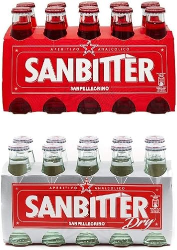 Sanbitter 10x 100ml + Sanbittèr weiss dry 10 x 10cl. Aperitif Sanbitter Italian Antipasti duoset von Italian Gourmet E.R.