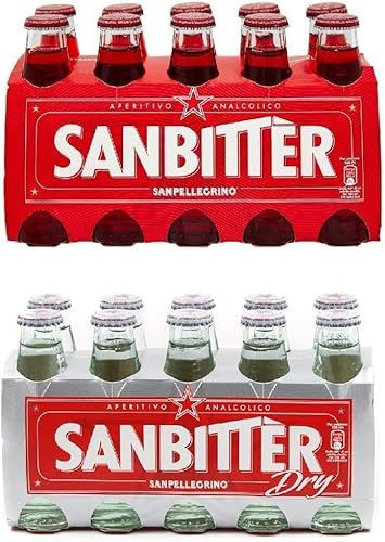 Sanbitter 10x 100ml + Sanbittèr weiss dry 10 x 10cl. Aperitif Sanbitter Italian Antipasti duoset von Italian Gourmet E.R.