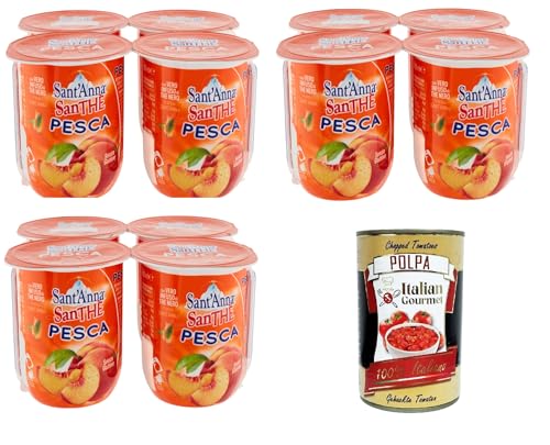 Sant'Anna SanThè -Pfirsich-Tee Mit echtem Schwarztee-Aufguss in Sant'Anna-Wasser 12 x 200 ml + Italian Gourmet polpa 400g Sant'Anna SanThè -Pfirsich-Tee Mit echtem Schwarztee-Aufguss in Sant'Anna-Wasser 12 x 200 ml + Italian Gourmet polpa 400g von Italian Gourmet E.R.