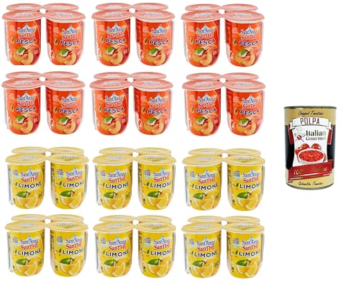 Sant'Anna testpaket SanThè Zitronen-Pfirsich-Tee Mit echtem Schwarztee-Aufguss in Sant'Anna-Wasser 48 x 200 ml + Italian Gourmet polpa 400g Sant'Anna testpaket SanThè Zitronen-Pfirsich-Tee Mit echtem Schwarztee-Aufguss in Sant'Anna-Wasser 48 x 200 ml + Italian Gourmet polpa 400g von Italian Gourmet E.R.