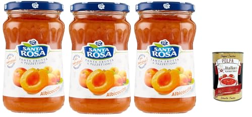 Santa Rosa, Confettura di Albicocca, Aprikose marmelade Brotaufstrich, apricot jam, ideal für Desserts und Kuchen 3x 350g + Italian Gourmet polpa 400g Santa Rosa, Confettura di Albicocca, Aprikose marmelade Brotaufstrich, apricot jam, ideal für Desserts und Kuchen 3x 350g + Italian Gourmet polpa 400g von Italian Gourmet E.R.