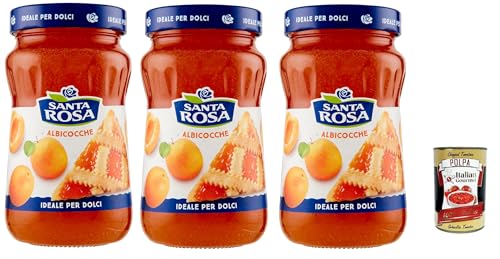 Santa Rosa, Confettura di Albicocca, Aprikose marmelade Brotaufstrich, apricot jam, ideal für Desserts und Kuchen 3x 600g + Italian Gourmet polpa 400g Santa Rosa, Confettura di Albicocca, Aprikose marmelade Brotaufstrich, apricot jam, ideal für Desserts und Kuchen 3x 600g + Italian Gourmet polpa 400g von Italian Gourmet E.R.