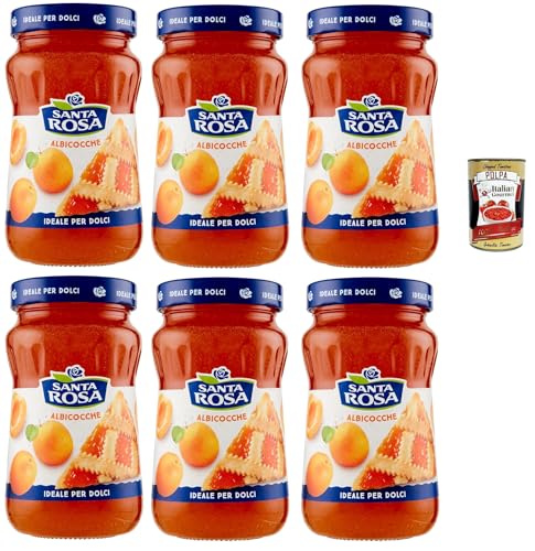 Santa Rosa, Confettura di Albicocca, Aprikose marmelade Brotaufstrich, apricot jam, ideal für Desserts und Kuchen 6x 600g + Italian Gourmet polpa 400g Santa Rosa, Confettura di Albicocca, Aprikose marmelade Brotaufstrich, apricot jam, ideal für Desserts und Kuchen 6x 600g + Italian Gourmet polpa 400g von Italian Gourmet E.R.