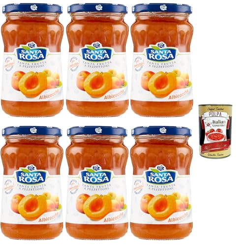 Santa Rosa, Confettura di Albicocche, Aprikosen marmelade, apricot jam, ideal für Desserts und Kuchen 6x 350g + Italian Gourmet polpa 400g Santa Rosa, Confettura di Albicocche, Aprikosen marmelade, apricot jam, ideal für Desserts und Kuchen 6x 350g + Italian Gourmet polpa 400g von Italian Gourmet E.R.
