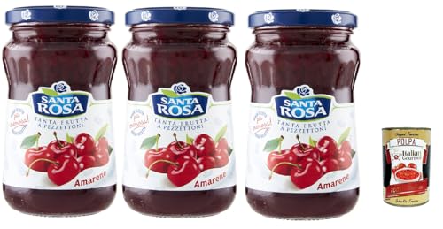 Santa Rosa, Confettura di Amarene, Schwarze Kirschen marmelade, Wild Cherry jam, ideal für Desserts und Kuchen 3x 350g + Italian Gourmet polpa 400g Santa Rosa, Confettura di Amarene, Schwarze Kirschen marmelade, Wild Cherry jam, ideal für Desserts und Kuchen 3x 350g + Italian Gourmet polpa 400g von Italian Gourmet E.R.