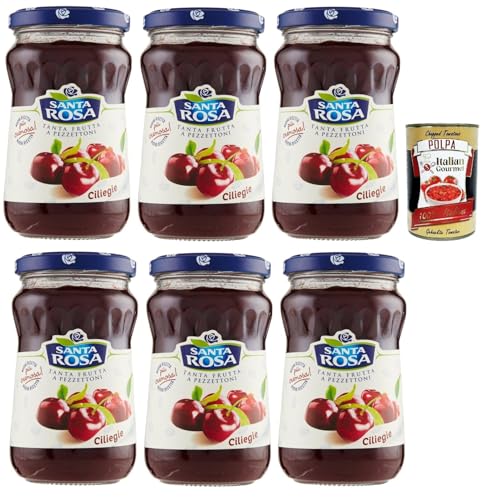 Santa Rosa, Confettura di Ciliegie, Kirschen marmelade, Cherries jam, ideal für Desserts und Kuchen 6x 350g + Italian Gourmet polpa 400g Santa Rosa, Confettura di Ciliegie, Kirschen marmelade, Cherries jam, ideal für Desserts und Kuchen 6x 350g + Italian Gourmet polpa 400g von Italian Gourmet E.R.