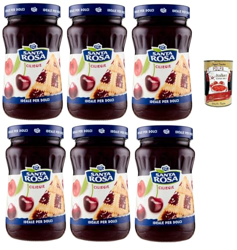 Santa Rosa, Confettura di Ciliegie, Kirschen marmelade, Cherries jam, ideal für Desserts und Kuchen 6x 600g + Italian Gourmet polpa 400g Santa Rosa, Confettura di Ciliegie, Kirschen marmelade, Cherries jam, ideal für Desserts und Kuchen 6x 600g + Italian Gourmet polpa 400g von Italian Gourmet E.R.