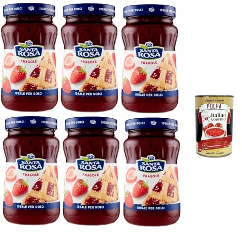 Santa Rosa, Confettura di Fragole, Erdbeeren marmelade, Strawberries jam, ideal für Desserts und Kuchen 6x 600g + Italian Gourmet polpa 400g Santa Rosa, Confettura di Fragole, Erdbeeren marmelade, Strawberries jam, ideal für Desserts und Kuchen 6x 600g + Italian Gourmet polpa 400g von Italian Gourmet E.R.