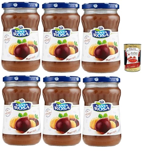 Santa Rosa, Confettura di Marroni, Kastanien marmelade Brotaufstrich, Chestnuts jam, ideal für Desserts und Kuchen 6x 350g + Italian Gourmet polpa 400g Santa Rosa, Confettura di Marroni, Kastanien marmelade Brotaufstrich, Chestnuts jam, ideal für Desserts und Kuchen 6x 350g + Italian Gourmet polpa 400g von Italian Gourmet E.R.