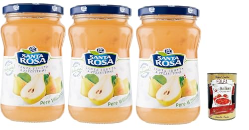 Santa Rosa, Confettura di Pere Williams, Birne marmelade Brotaufstrich, Pear jam, ideal für Desserts und Kuchen 3x 350g + Italian Gourmet polpa 400g Santa Rosa, Confettura di Pere Williams, Birne marmelade Brotaufstrich, Pear jam, ideal für Desserts und Kuchen 3x 350g + Italian Gourmet polpa 400g von Italian Gourmet E.R.