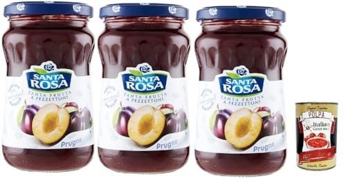 Santa Rosa, Confettura di Prugne, Pflaume marmelade Brotaufstrich, plum jam, ideal für Desserts und Kuchen 3x 350g + Italian Gourmet polpa 400g Santa Rosa, Confettura di Prugne, Pflaume marmelade Brotaufstrich, plum jam, ideal für Desserts und Kuchen 3x 350g + Italian Gourmet polpa 400g von Italian Gourmet E.R.