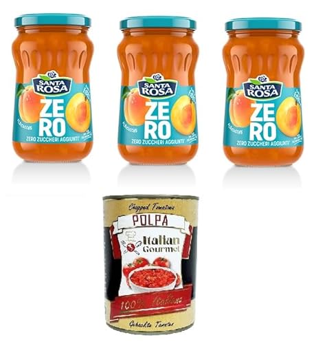 Santa Rosa ZERO, Confettura di Albicocche zero zuccheri aggiunti Aprikosenmarmelade ohne Zuckerzusatz 3x 300gr + Italian Gourmet polpa 400g Santa Rosa ZERO, Confettura di Albicocche zero zuccheri aggiunti Aprikosenmarmelade ohne Zuckerzusatz 3x 300gr + Italian Gourmet polpa 400g von Italian Gourmet E.R.