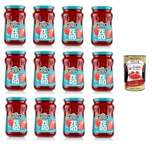 Santa Rosa ZERO, Confettura di Fragole zero zuccheri aggiunti Erdbeermarmelade ohne Zuckerzusatz 12x300gr + Italian Gourmet Polpa 400g Santa Rosa ZERO, Confettura di Fragole zero zuccheri aggiunti Erdbeermarmelade ohne Zuckerzusatz 12x300gr + Italian Gourmet Polpa 400g von Italian Gourmet E.R.
