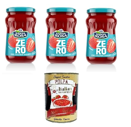 Santa Rosa ZERO, Confettura di Fragole zero zuccheri aggiunti Erdbeermarmelade ohne Zuckerzusatz 3x300gr + Italian Gourmet Polpa 400g Santa Rosa ZERO, Confettura di Fragole zero zuccheri aggiunti Erdbeermarmelade ohne Zuckerzusatz 3x300gr + Italian Gourmet Polpa 400g von Italian Gourmet E.R.