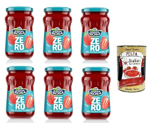 Santa Rosa ZERO, Confettura di Fragole zero zuccheri aggiunti Erdbeermarmelade ohne Zuckerzusatz 6x300gr + Italian Gourmet Polpa 400g Santa Rosa ZERO, Confettura di Fragole zero zuccheri aggiunti Erdbeermarmelade ohne Zuckerzusatz 6x300gr + Italian Gourmet Polpa 400g von Italian Gourmet E.R.