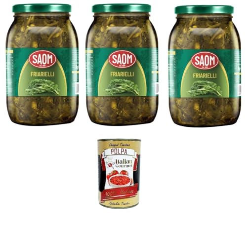 Saom Friarielli Neapolitaner in Öl im Glas 3 x 960gr+ Italian Gourmet polpa 400g Saom Friarielli Neapolitaner in Öl im Glas 3 x 960gr+ Italian Gourmet polpa 400g von Italian Gourmet E.R.