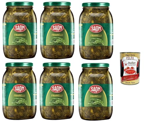 Saom Friarielli Neapolitaner in Öl im Glas 6 x 960gr+ Italian Gourmet polpa 400g Saom Friarielli Neapolitaner in Öl im Glas 6 x 960gr+ Italian Gourmet polpa 400g von Italian Gourmet E.R.
