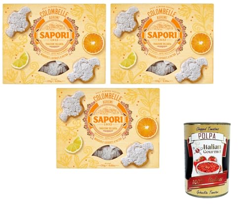 Sapori Colombelle Agrumi Geschmacksrichtungen Colombelle Zitrus-Mandel-Gebäck 3x170gr + Italian Gourmet polpa 400g Sapori Colombelle Agrumi Geschmacksrichtungen Colombelle Zitrus-Mandel-Gebäck 3x170gr + Italian Gourmet polpa 400g von Italian Gourmet E.R.