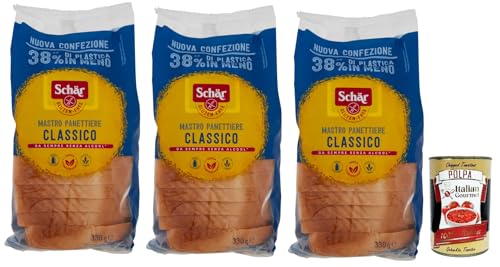 Schär Classico del Mastro Panettiere, Gluten -freies Weißbrot. Speziell für Menschen formuliert gegenüber Gluten, 3x 330 g Schär Classico del Mastro Panettiere, Gluten -freies Weißbrot. Speziell für Menschen formuliert gegenüber Gluten, 3x 330 g von Italian Gourmet E.R.