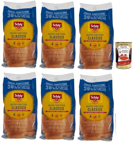 Schär Classico del Mastro Panettiere, Gluten -freies Weißbrot. Speziell für Menschen formuliert gegenüber Gluten, 6x 330 g Schär Classico del Mastro Panettiere, Gluten -freies Weißbrot. Speziell für Menschen formuliert gegenüber Gluten, 6x 330 g von Italian Gourmet E.R.