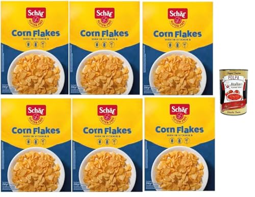 Schär Corn Flakes Dietetici senza Glutine, Müsli, Maisflocken Gluten -freie Diäten 6x 250 gr + Italian Gourmet polpa 400g Schär Corn Flakes Dietetici senza Glutine, Müsli, Maisflocken Gluten -freie Diäten 6x 250 gr + Italian Gourmet polpa 400g von Italian Gourmet E.R.