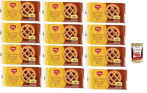 Schär Crostatine alla nocciola senza glutine e senza frumento, Glutenfreie und weizenfreie Haselnusstörtchen kuchen, gluten free snack 12x 152 + Italian Gourmet polpa 300g Schär Crostatine alla nocciola senza glutine e senza frumento, Glutenfreie und weizenfreie Haselnusstörtchen kuchen, gluten free snack 12x 152 + Italian Gourmet polpa 300g von Italian Gourmet E.R.