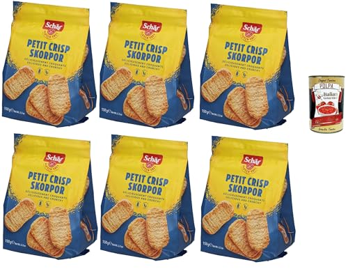 Schär Crostini senza Glutine, Glutenfreie Croutons, Speziell für Menschen mit Glutenunverträglichkeit entwickelt, 6x 150g + Italian Gourmet polpa 400g Schär Crostini senza Glutine, Glutenfreie Croutons, Speziell für Menschen mit Glutenunverträglichkeit entwickelt, 6x 150g + Italian Gourmet polpa 400g von Italian Gourmet E.R.