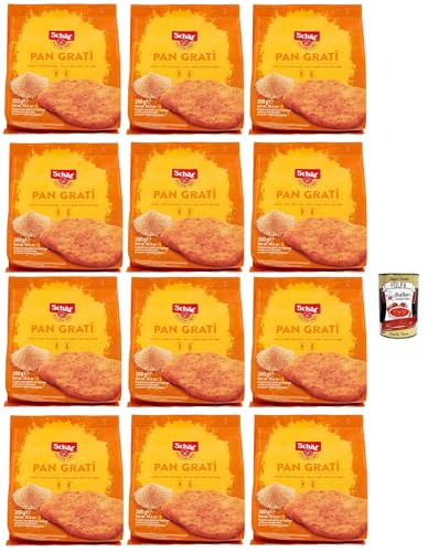 Schär Gluten Free Pan Gratí für Eine Knusprige und Schmackhafte Panade Präparat zum Panieren 12x 300g Packung + Italian Gourmet polpa 400g Schär Gluten Free Pan Gratí für Eine Knusprige und Schmackhafte Panade Präparat zum Panieren 12x 300g Packung + Italian Gourmet polpa 400g von Italian Gourmet E.R.