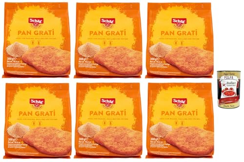 Schär Gluten Free Pan Gratí für Eine Knusprige und Schmackhafte Panade Präparat zum Panieren 6x 300g Packung + Italian Gourmet polpa 400g Schär Gluten Free Pan Gratí für Eine Knusprige und Schmackhafte Panade Präparat zum Panieren 6x 300g Packung + Italian Gourmet polpa 400g von Italian Gourmet E.R.