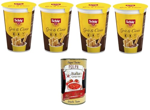Schär Gris & Ciocc - Grissini & Schokocreme, 4x 52g+ Italian Gourmet polpa 400g Schär Gris & Ciocc - Grissini & Schokocreme, 4x 52g+ Italian Gourmet polpa 400g von Italian Gourmet E.R.