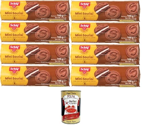 Schar, Mini Sorrisi, Biscotti senza glutine al cacao con crema al latte Mini Sorrisi, glutenfreie Kakaokekse mit Milchcreme 8x100gr + Italian Gourmet polpa 400g Schar, Mini Sorrisi, Biscotti senza glutine al cacao con crema al latte Mini Sorrisi, glutenfreie Kakaokekse mit Milchcreme 8x100gr + Italian Gourmet polpa 400g von Italian Gourmet E.R.