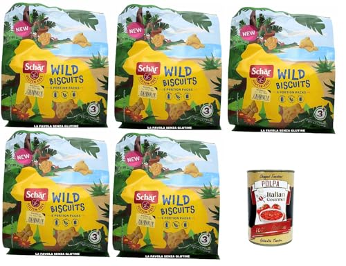 Schar Biscotti wild biscuits senza glutine e senza lattosio, Glutenfreie und laktosefreie Kekse, gluten free e lactose free biscuits 5x 155 + Italian Gourmet polpa 400g Schar Biscotti wild biscuits senza glutine e senza lattosio, Glutenfreie und laktosefreie Kekse, gluten free e lactose free biscuits 5x 155 + Italian Gourmet polpa 400g von Italian Gourmet E.R.
