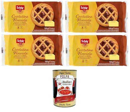 Schar Crostatina Nocciola senza glutine Schar Glutenfreie Haselnuss-Tarte 4x152gr + Italian Gourmet polpa 400g Schar Crostatina Nocciola senza glutine Schar Glutenfreie Haselnuss-Tarte 4x152gr + Italian Gourmet polpa 400g von Italian Gourmet E.R.