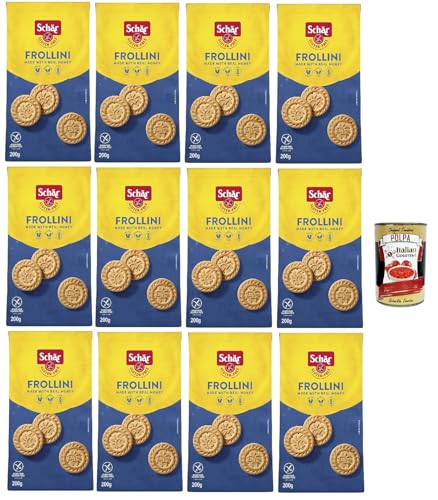 Schar Frollini Gluten-Free Shortbread Cookies, Glutenfreie Shortbread-Kekse – gentechnikfrei, laktosefrei, ohne Konservierungsstoffe, 12x 200g + Italian Gourmet polpa 400g Schar Frollini Gluten-Free Shortbread Cookies, Glutenfreie Shortbread-Kekse – gentechnikfrei, laktosefrei, ohne Konservierungsstoffe, 12x 200g + Italian Gourmet polpa 400g von Italian Gourmet E.R.