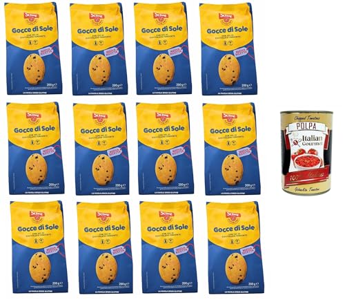 Schar Gocce di Sole Biscotti di pasta frolla con gocce di cioccolato Mürbeteigkekse mit Schokoladenstückchen 12x200gr + Italian Gourmet polpa 400g Schar Gocce di Sole Biscotti di pasta frolla con gocce di cioccolato Mürbeteigkekse mit Schokoladenstückchen 12x200gr + Italian Gourmet polpa 400g von Italian Gourmet E.R.