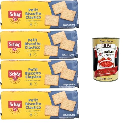 Schar Petit Biscotto classico senza glutine Schar Petit Classic glutenfreier Keks 4x165gr + Italian Gourmet polpa 400g Schar Petit Biscotto classico senza glutine Schar Petit Classic glutenfreier Keks 4x165gr + Italian Gourmet polpa 400g von Italian Gourmet E.R.
