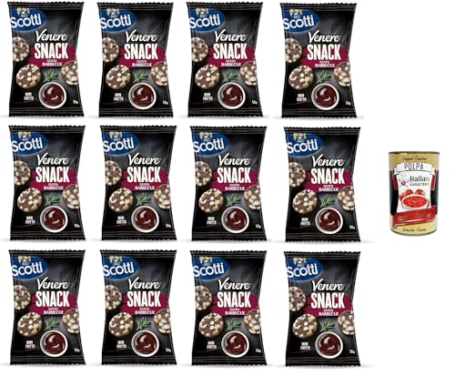 Scotti Rice Snack Venere Barbecue, brauner Reis, knuspriger und leckerer, nicht frittierter Snack für Pausen und Aperitifs, glutenfrei, 100% pflanzlich, 12x 50 g+ Italian Gourmet polpa 400g Scotti Rice Snack Venere Barbecue, brauner Reis, knuspriger und leckerer, nicht frittierter Snack für Pausen und Aperitifs, glutenfrei, 100% pflanzlich, 12x 50 g+ Italian Gourmet polpa 400g von Italian Gourmet E.R.