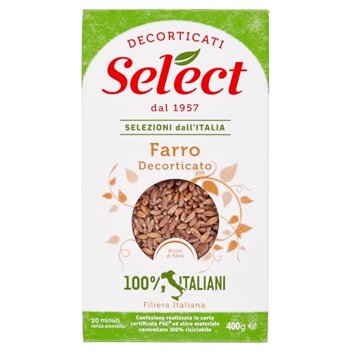 Select Farro Decorticato Geschälter Dinkel 100% Italienische Hülsenfrüchte Papier Verpackung von 400g Select Farro Decorticato Geschälter Dinkel 100% Italienische Hülsenfrüchte Papier Verpackung von 400g von Italian Gourmet E.R.