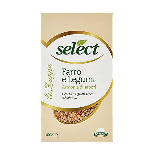 Select Le Zuppe Farro e Legumi Ausgewähltes Getreide und Ausgewählte Getrocknete Hülsenfrüchte 400g Packung von Italian Gourmet E.R.