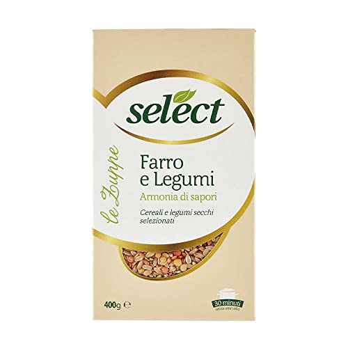 Select Le Zuppe Farro e Legumi Ausgewähltes Getreide und Ausgewählte Getrocknete Hülsenfrüchte 400g Packung Select Le Zuppe Farro e Legumi Ausgewähltes Getreide und Ausgewählte Getrocknete Hülsenfrüchte 400g Packung von Italian Gourmet E.R.