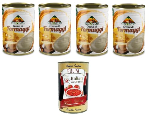Serbosco Crema di Formaggi, Käsesauce, 4x400gr + Italian Gourmet polpa 400g Serbosco Crema di Formaggi, Käsesauce, 4x400gr + Italian Gourmet polpa 400g von Italian Gourmet E.R.