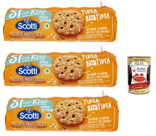 Si con Riso - Biscotto Multicereale con gocce cioccolato - Kekse Multi Cereal mit Schokoladenchips, Laktose -freie und palmenfreie Kekse, Lactose -free biscuits 3x 250 g + Italian Gourmet polpa 400g Si con Riso - Biscotto Multicereale con gocce cioccolato - Kekse Multi Cereal mit Schokoladenchips, Laktose -freie und palmenfreie Kekse, Lactose -free biscuits 3x 250 g + Italian Gourmet polpa 400g von Italian Gourmet E.R.