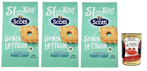 Si con Riso - Biscotto Rustico con riso - Reiskeks, rustikal, Laktose -freie und palmenfreie Kekse, Lactose -free biscuits 3x 200 g + Italian Gourmet polpa 400g Si con Riso - Biscotto Rustico con riso - Reiskeks, rustikal, Laktose -freie und palmenfreie Kekse, Lactose -free biscuits 3x 200 g + Italian Gourmet polpa 400g von Italian Gourmet E.R.