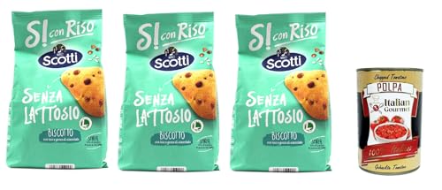 Si con Riso - Biscotto con riso e gocce di cioccolato - Kekse mit Reis und Schokoladenchips, Laktose -freie und palmenfreie Kekse, Lactose -free biscuits 3x 350 g + Italian Gourmet polpa 400g Si con Riso - Biscotto con riso e gocce di cioccolato - Kekse mit Reis und Schokoladenchips, Laktose -freie und palmenfreie Kekse, Lactose -free biscuits 3x 350 g + Italian Gourmet polpa 400g von Italian Gourmet E.R.