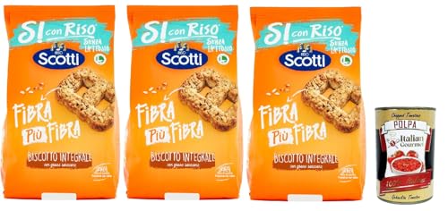 Si con Riso - Biscotto integrali- Kekse Vollkorn, Laktose -freie und palmenfreie Kekse, Lactose -free biscuits 3x 350 g + Italian Gourmet polpa 400g Si con Riso - Biscotto integrali- Kekse Vollkorn, Laktose -freie und palmenfreie Kekse, Lactose -free biscuits 3x 350 g + Italian Gourmet polpa 400g von Italian Gourmet E.R.