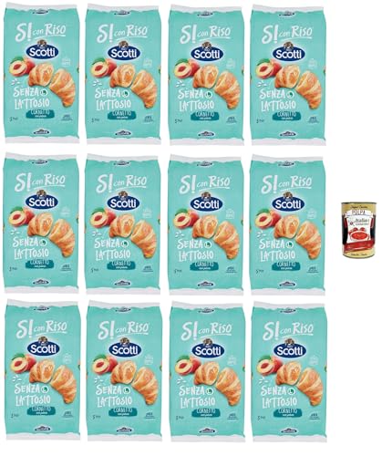 Si con Riso - Cornetti Senza Lattosio con Farcitura alla Pesca - Laktosefreie Croissants mit Pfirsichfüllung, ohne Laktose, Palmöl ohne, 12x 240g + Italian Gourmet polpa 400g Si con Riso - Cornetti Senza Lattosio con Farcitura alla Pesca - Laktosefreie Croissants mit Pfirsichfüllung, ohne Laktose, Palmöl ohne, 12x 240g + Italian Gourmet polpa 400g von Italian Gourmet E.R.